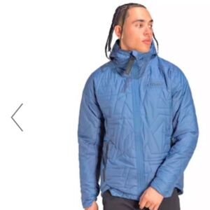 Men's Quilted Blue Hooded Jacket - Lightweight Insulation